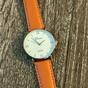 Men’s Watch White Silver Brown